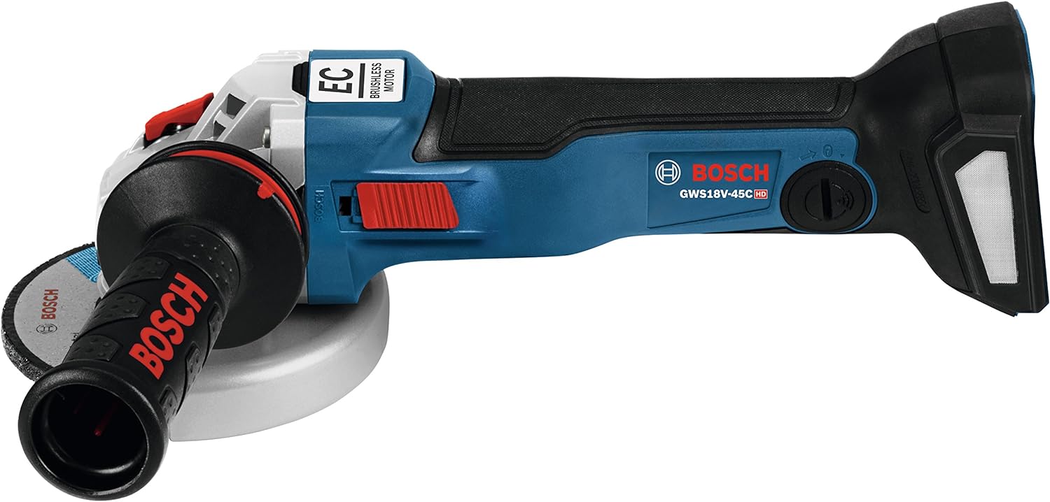 BOSCH 18V EC Brushless Connected-Ready 4.5 In. Angle Grinder (Bare Tool) GWS18V-45CN