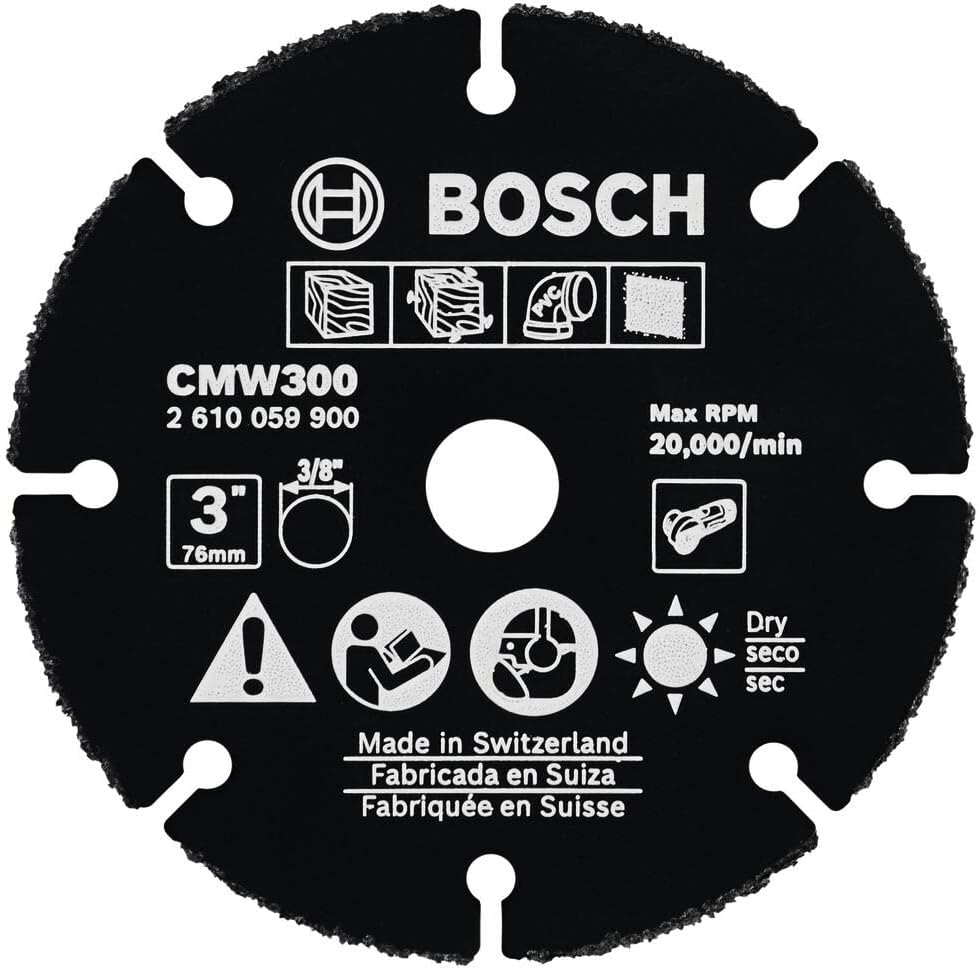 BOSCH GWS12V-30N 12V Max Brushless 3 In. Angle Grinder (Bare Tool), Blue