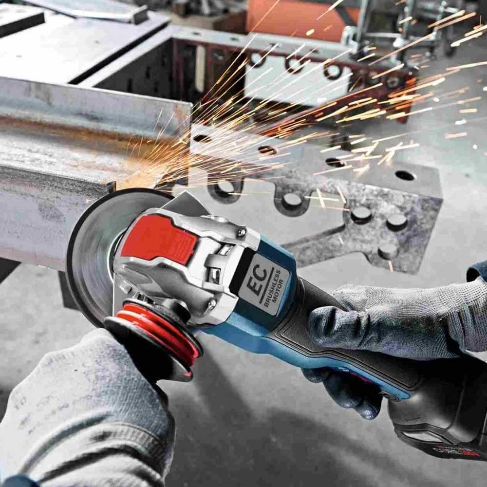 Bosch GWX18V-50PCB14-RT 18V X-LOCK Brushless Lithium-Ion 4-1/2 - 5 in. Cordless Angle Grinder Kit (8 Ah) (Renewed)