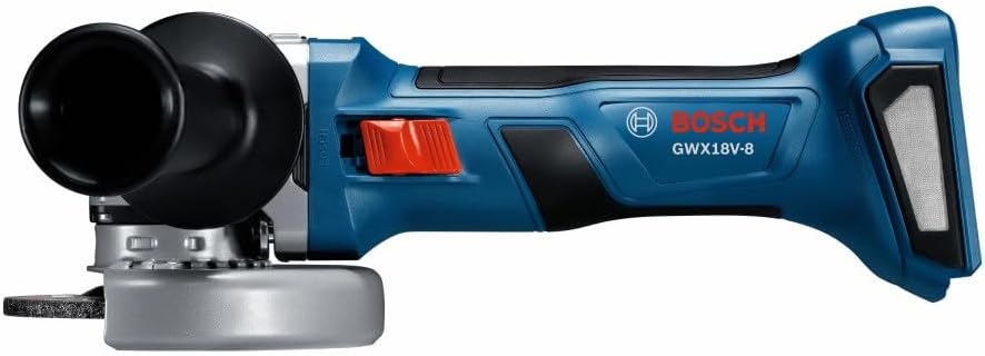 BOSCH GWX18V-8N 18V X-LOCK Brushless 4-1/2 In. Angle Grinder with Slide Switch (Bare Tool),Blue