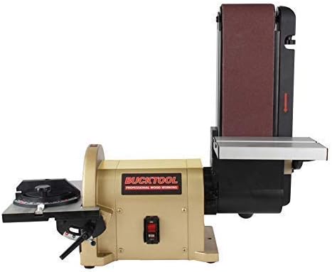 BUCKTOOL BD4801 Bench Belt Sander and Disc Sander  Dual Speed Bench Grinder TDS-200DS