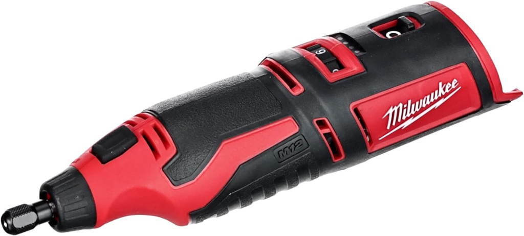 Milwaukee C12RT-0 M12 Naked Compact Rotary Tool without Batteries/ Charger, Black and Red