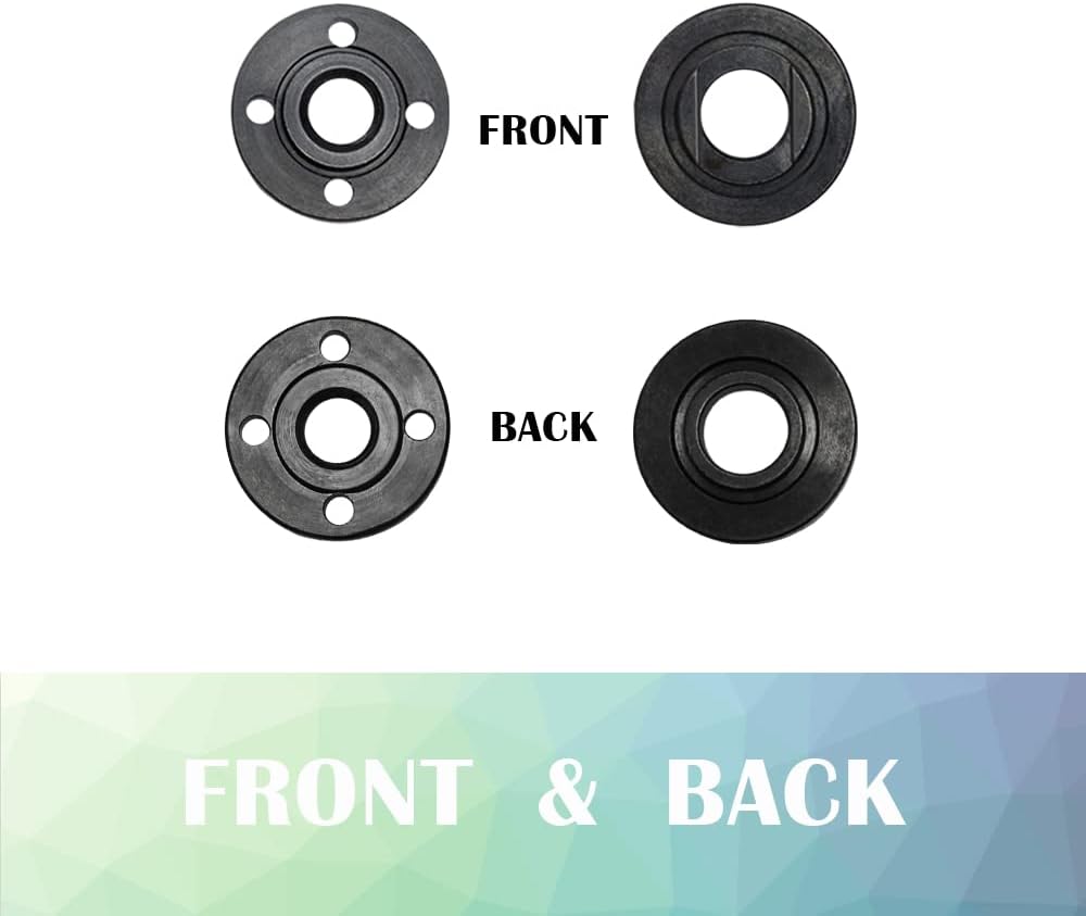 4PCS 5/8 Angle Grinder Outer Lock Nut 2 Pack Flange Nuts for Compatible with 5/8-11 Dewalt Bosch Black Decker Makita HE001-2