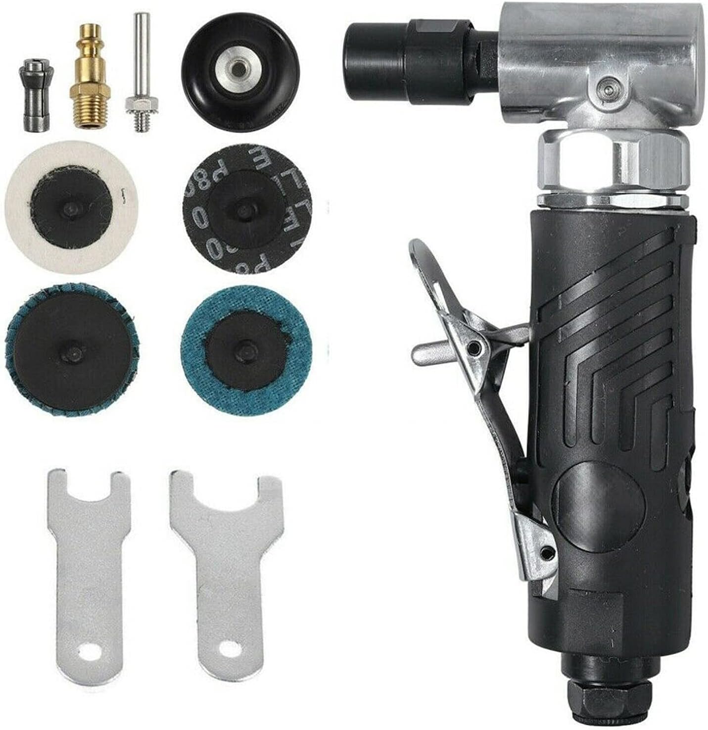 90 Degree Angle Air Die Grinder Kit,Ag 315 Polisher 1/4 Bsp Pneumatic Grinder Angle Die Air Grinding Tool