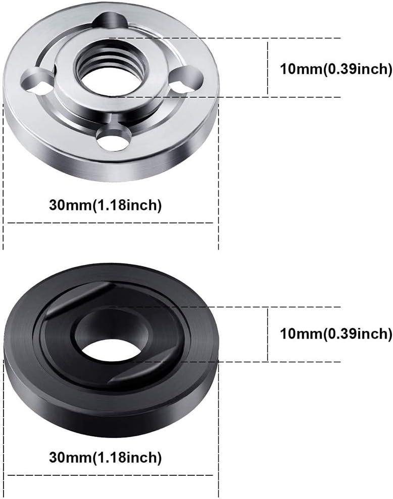 Bosch-100 Angle Grinder Replacement Parts - Angle Grinder Spanner wrench, Grinder Inner Flange Nut  Grinder Outer Flange Nut Compatible