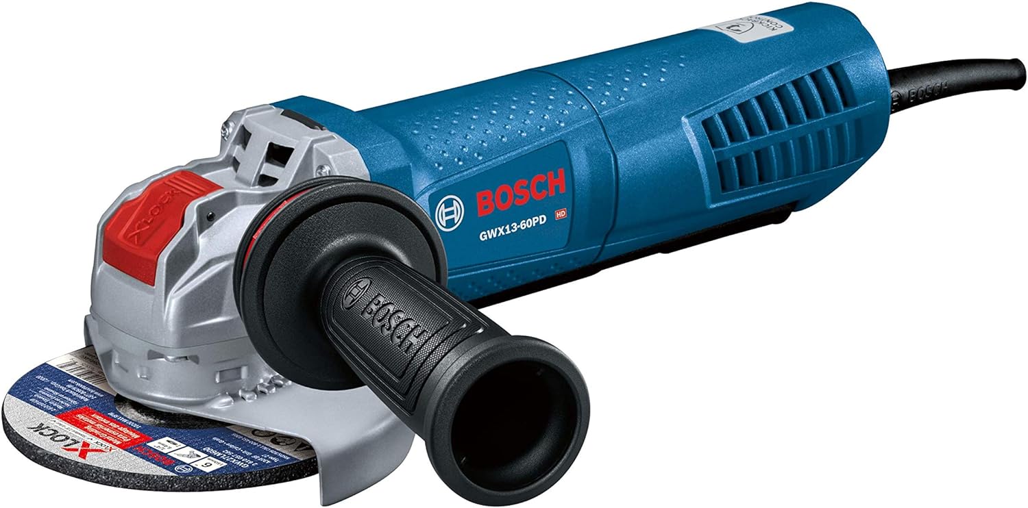 Bosch GWX13-60PD 6 In. X-LOCK Angle Grinder with No Lock-On Paddle Switch, Black,grey,blue