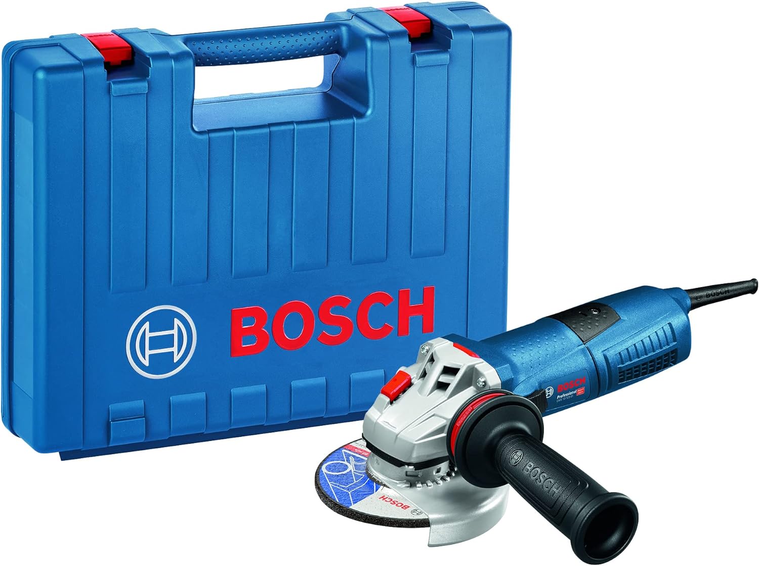 Bosch Professional Corded Angle Grinder GWS 13-125 CI (240V, 1.300W, incl. Backing Flange, Protective Guard, SDS Quick-Locking nut, Vibration Control Auxiliary Handle, in Carrying case)