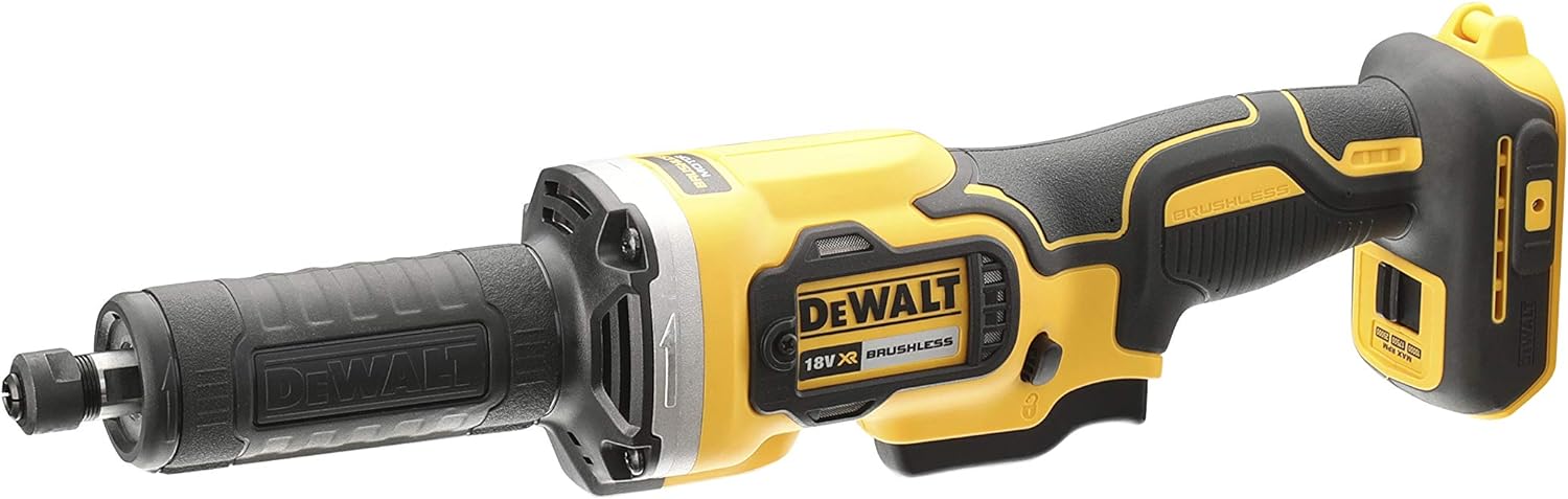 Dewalt DCG426N-XJ DCG426N-XJ-Amoladora recta escobillas XR 18V sin cargador/batería, 18 V, Yellow/Black, 125mm