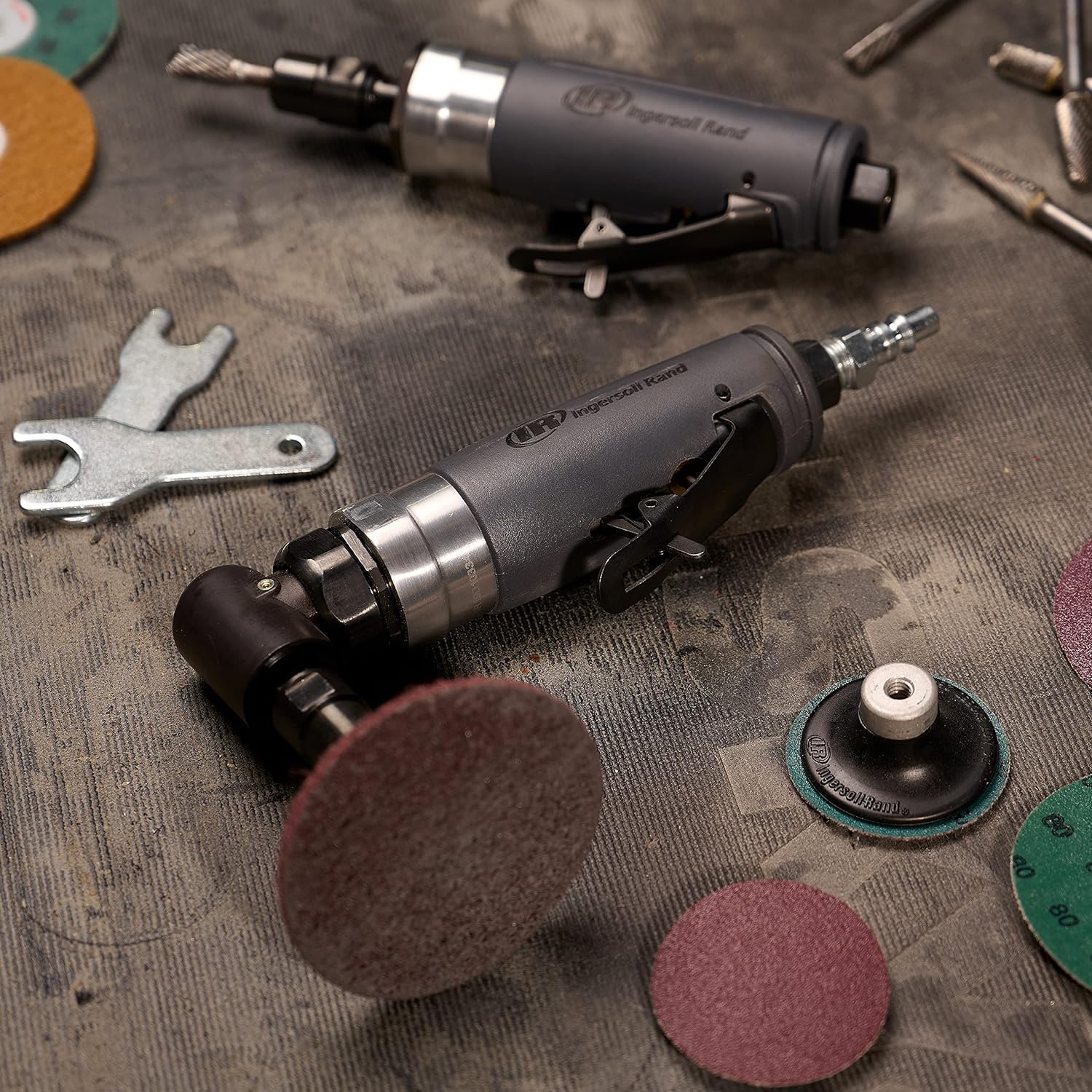 Ingersoll Rand Air Die Grinder 308B-M, 1/4 Inch (6 mm) Collet Die Grinder, Pneumatic Power Tools with 25,000 RPM and 250 W