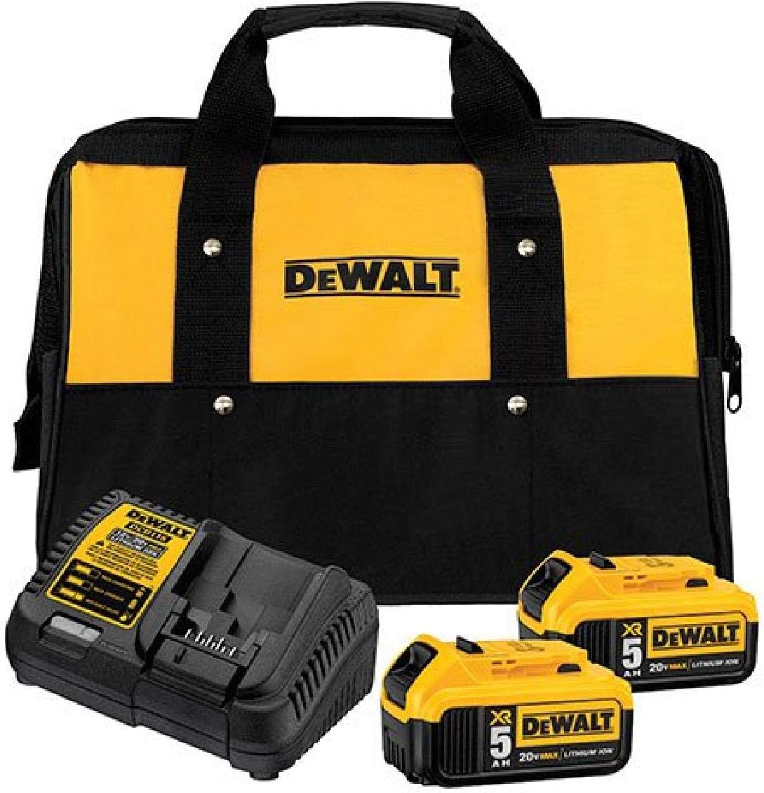DEWALT 20V MAX Angle Grinder Tool (DCG413B) and Battery Charging Kit (DCB205-2CK)