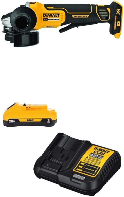 DEWALT 20V MAX XR Brushless Cut Off/Grinder Tool with 3Ah Battery  Charger Kit (DCG413B  DCB230C)