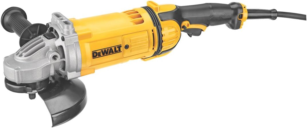 DEWALT Angle Grinder, 7-Inch, 4.7-Amp, 8,500 RPM, With Dust Ejection System, Corded (DWE4557),Yellow
