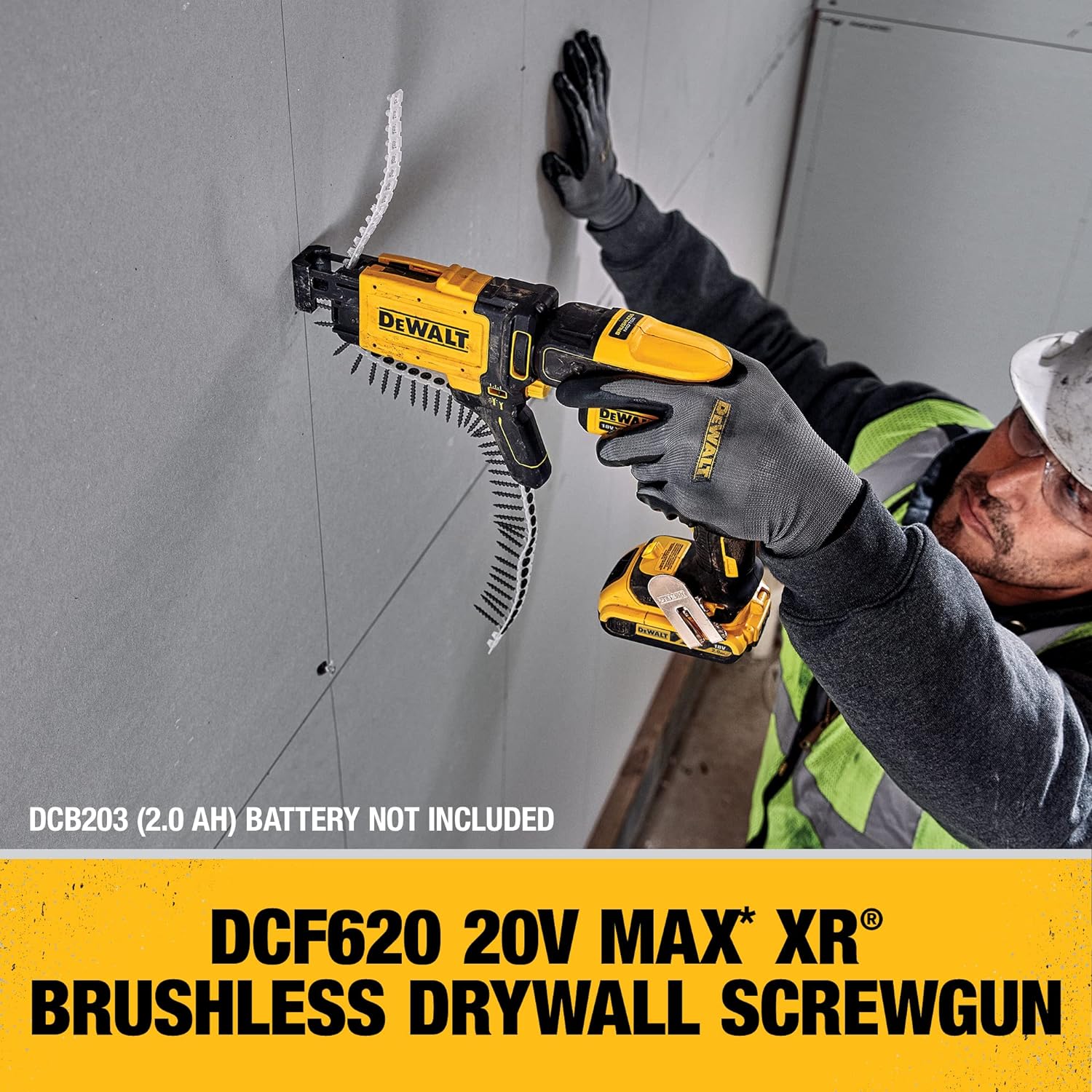 DEWALT Screw Gun Kit with Collated Drywall Attachment (DCF620CM2)