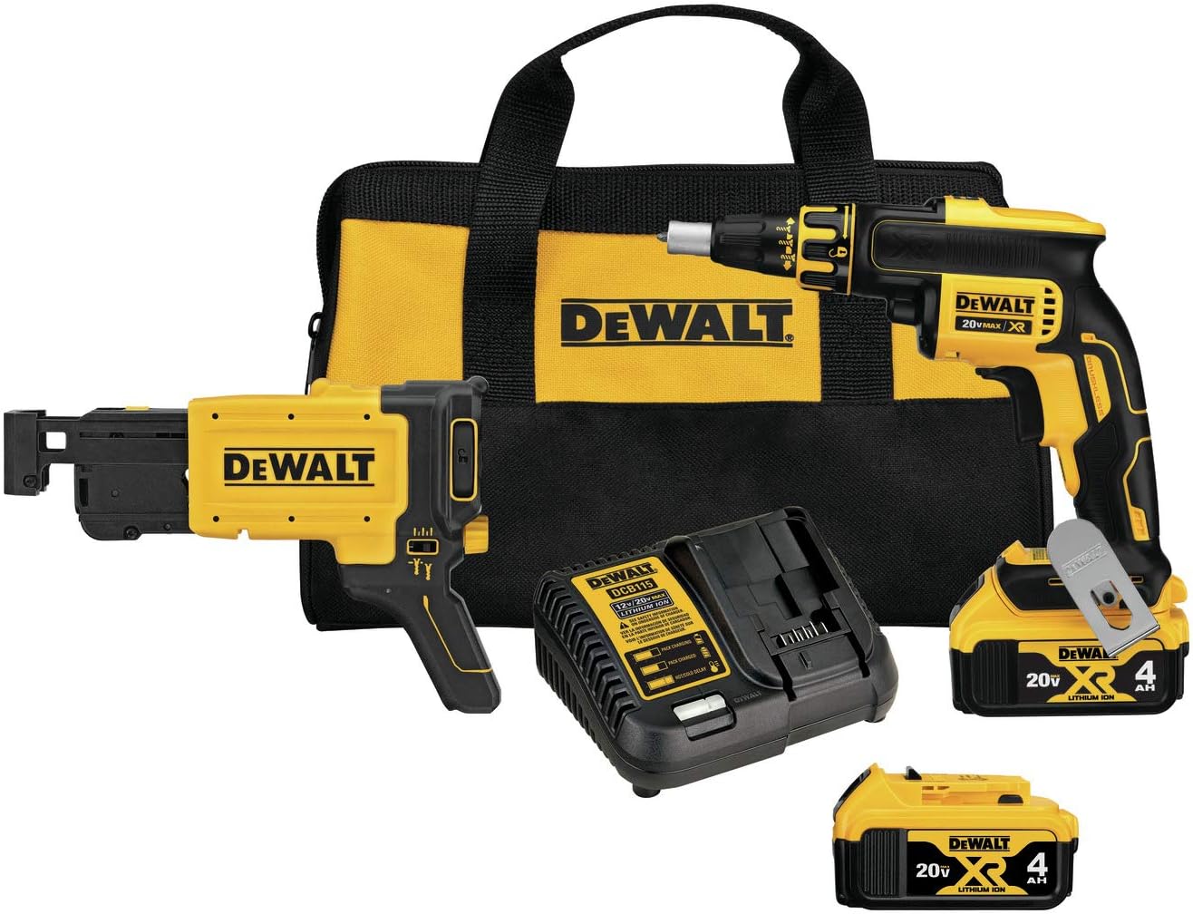 DEWALT Screw Gun Kit with Collated Drywall Attachment (DCF620CM2)