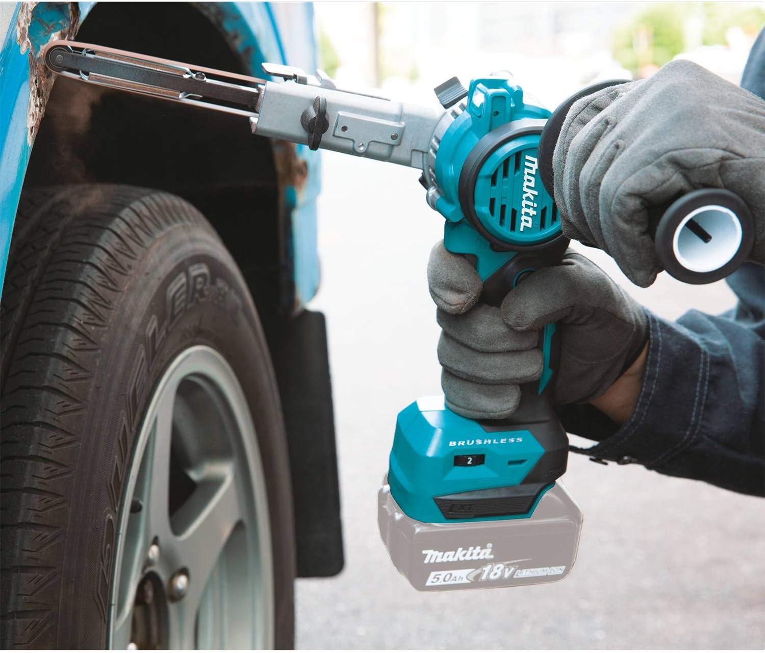 Makita XSB01Z 18V LXT® Lithium-Ion Brushless Cordless 3/8 x 21 Detail Belt Sander, Tool Only