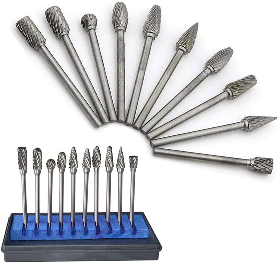 Rotary Burr Set, 10Pcs Tungsten Carbide Burr Polishing Carving Grinder BitsTwist Drill Bit Grinding Head for Dremel Rotary Tools Grinder Drill Woodworking Engraving Drilling Metal Polishing? : Amazon.co.uk: DIY  Tools