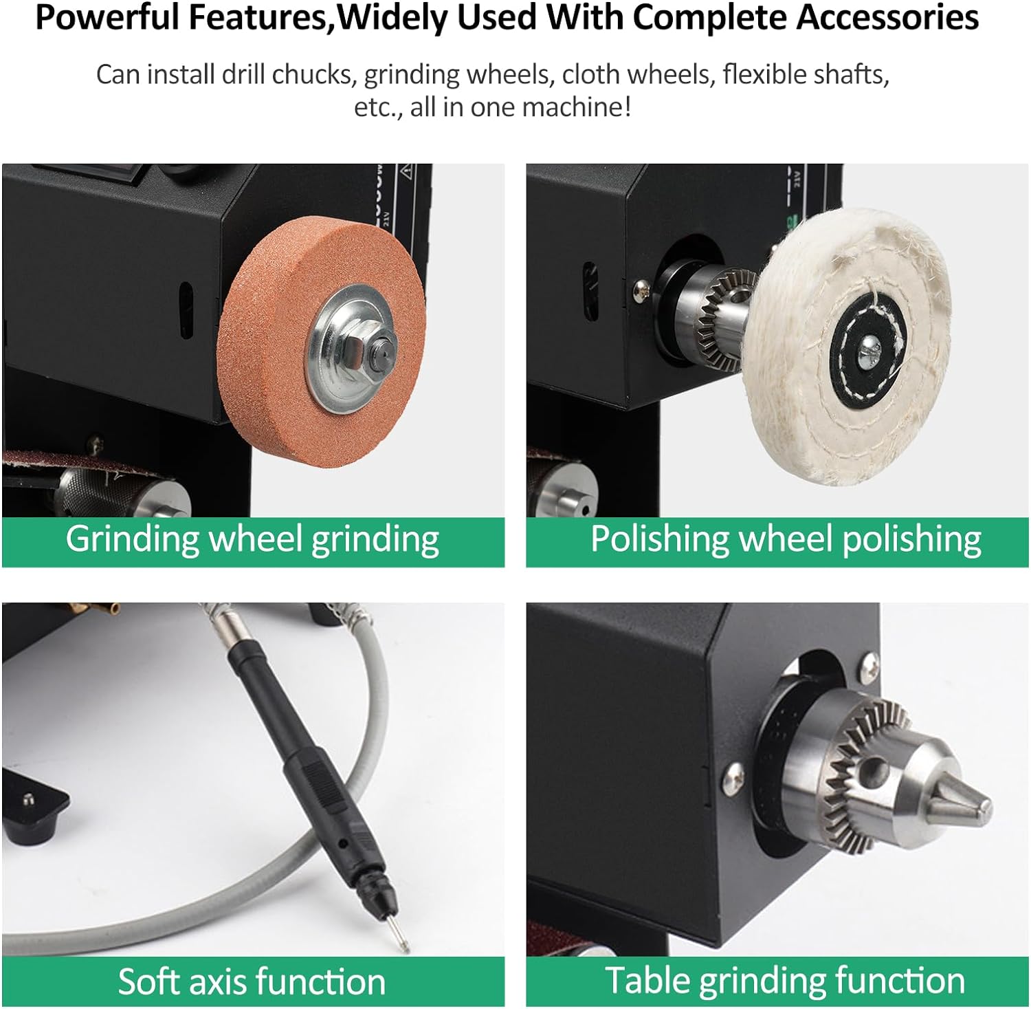 250W Wet And Dry Belt Sander Mini Belt Sander Electric Bench Grinder Sanding hine Constant Speed Small Grinder Sharpener Polisher hine with Water and 10 Sanding Belts for DIY Woodworking