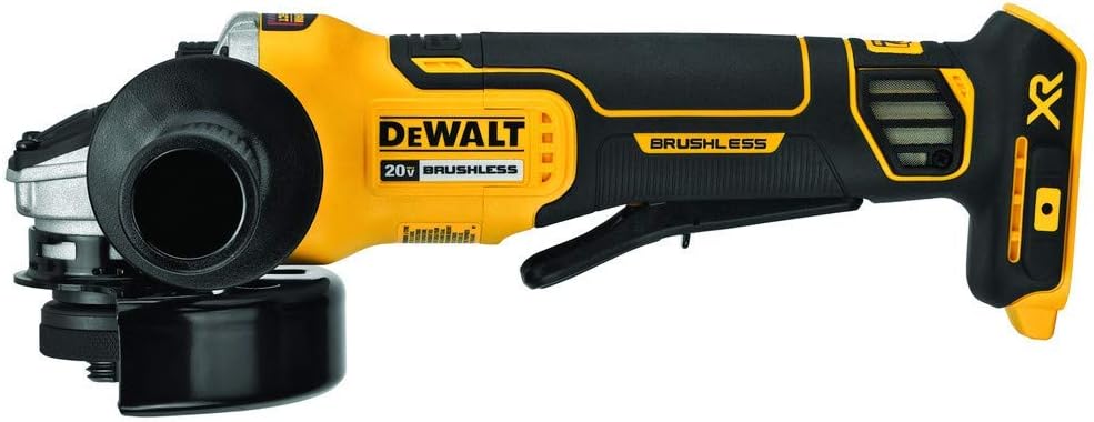 DEWALT 20V MAX XR Brushless High Torque 1/2 Impact Wrench with Detent Anvil, Cordless, Tool Only (DCF899B)  20V MAX* Angle Grinder Tool, Tool Only (DCG413B)
