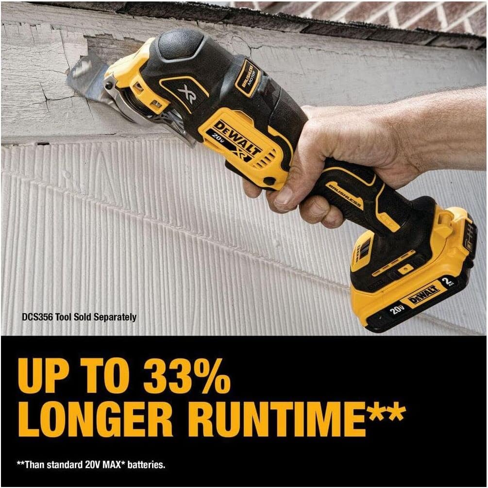 DEWALT 20V Oscillating Tool, Cordless, Wood Blades, Sandpaper, Tool Bag, Battery and Charger Included (DCS356SD1)