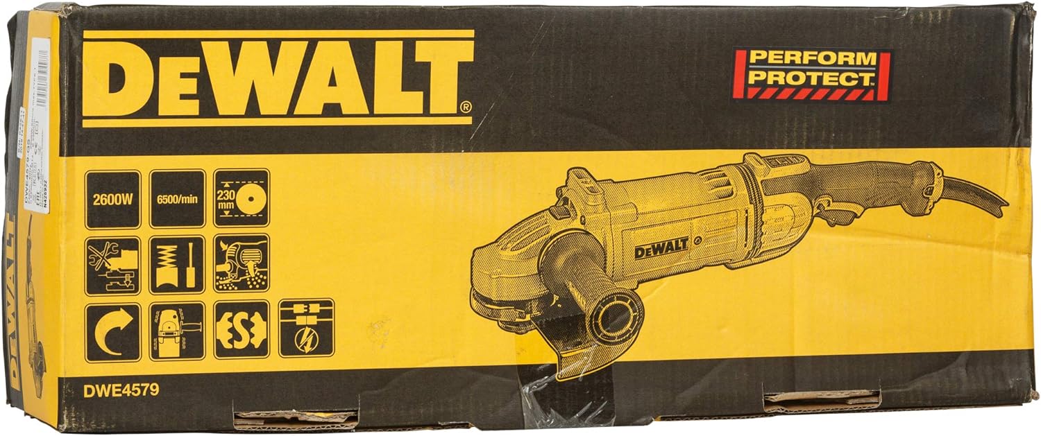 Dewalt 2600Watt 230mm Heavy Duty Angle Grinder DWE4579, 220 Volt (Indian Plug)