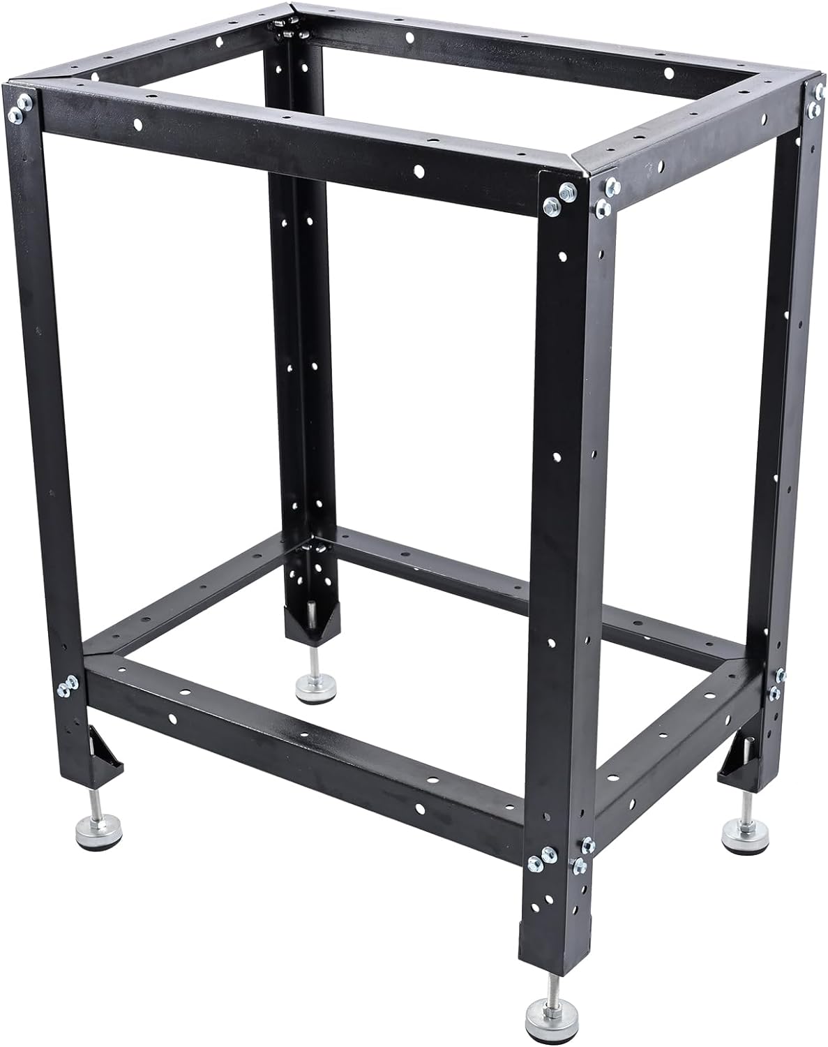 Gazzyt Utility Work Stand Alloy Steel Multi-Purpose Shop Stand with Adjustable Legs for Accessory Workbenches for Shop
