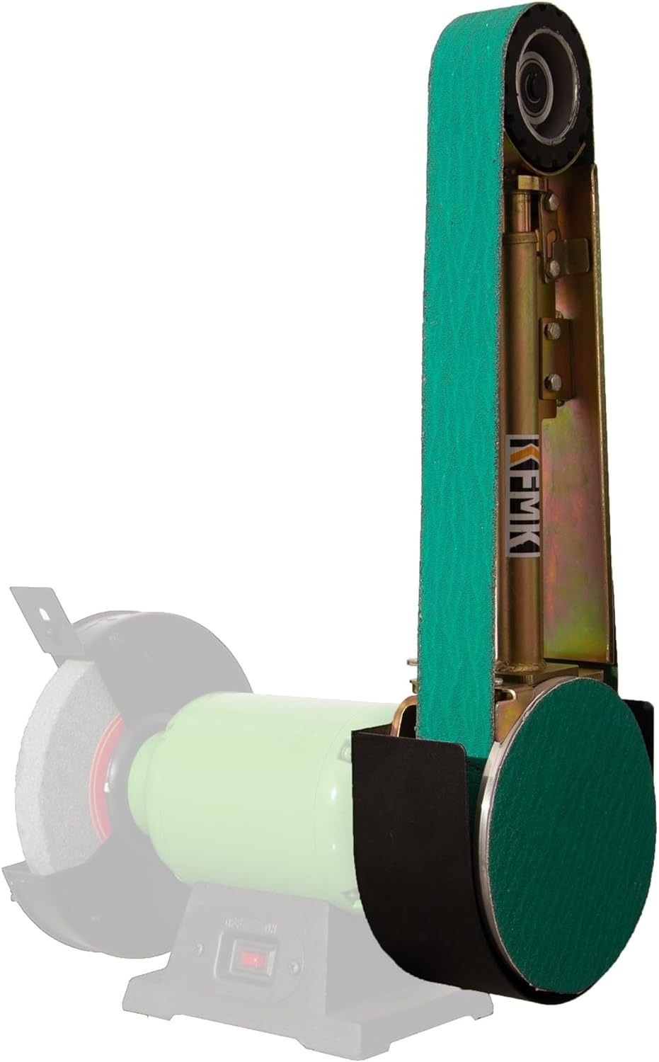 KFMK 2x48 Belt Grinder Attachment for Bench Grinders, 2x48 Inch Belt and 7 Inch Disc Sander Attachment for Bench Grinders