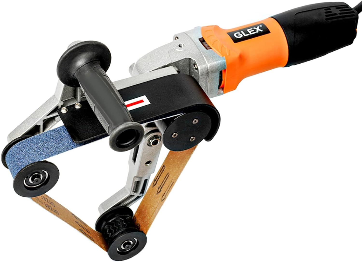 GLEX Metal Pipeline Polishing Machine, External Diameter Polisher, Stainless Steel Round Pipe Polisher, Steel Pipe Grinder, Round Tube Material Belt Sander, 110V 800W Aluminum Oxide Sanding