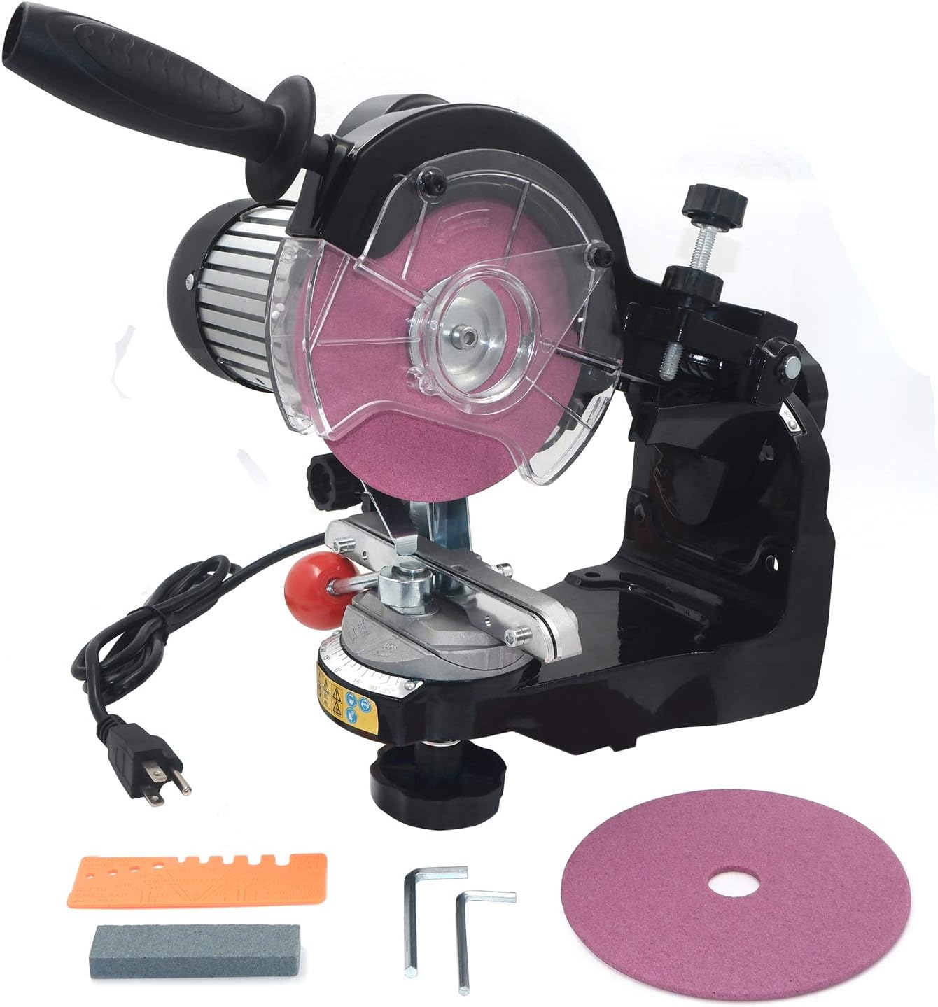 HTTMT Porfessional Electric Mid-Sized Bench Grinder 120V Chainsaw Chain Sharpener
