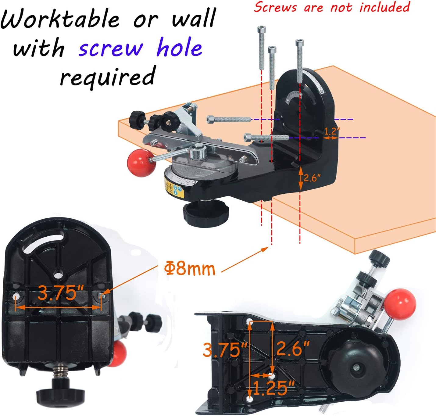HTTMT Porfessional Electric Mid-Sized Bench Grinder 120V Chainsaw Chain Sharpener