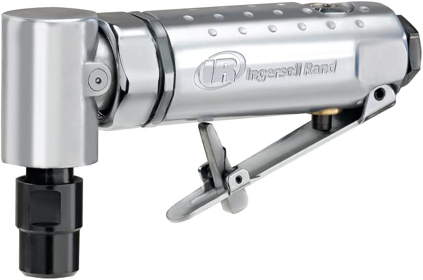 Ingersoll Rand 301B Air Die Grinder – 1/4, Right Angle, 21,000 RPM, Ball Bearing Construction, Safety Lock, Aluminum Housing, Lightweight Power Tool, Black