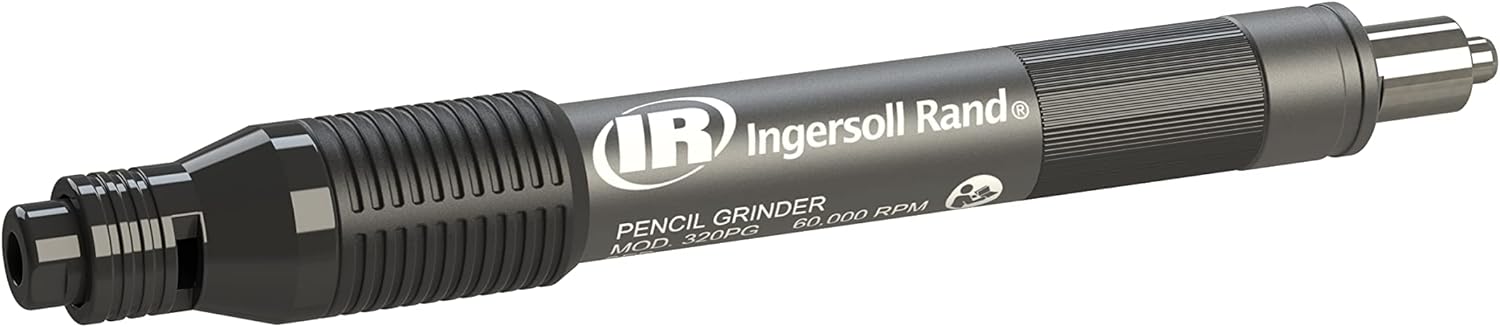 Ingersoll Rand 320PG - Air Pencil Grinder, 1/8 Collet, Burr, 60,000 RPM, Inline, Rear Exhaust,Chrome, Large