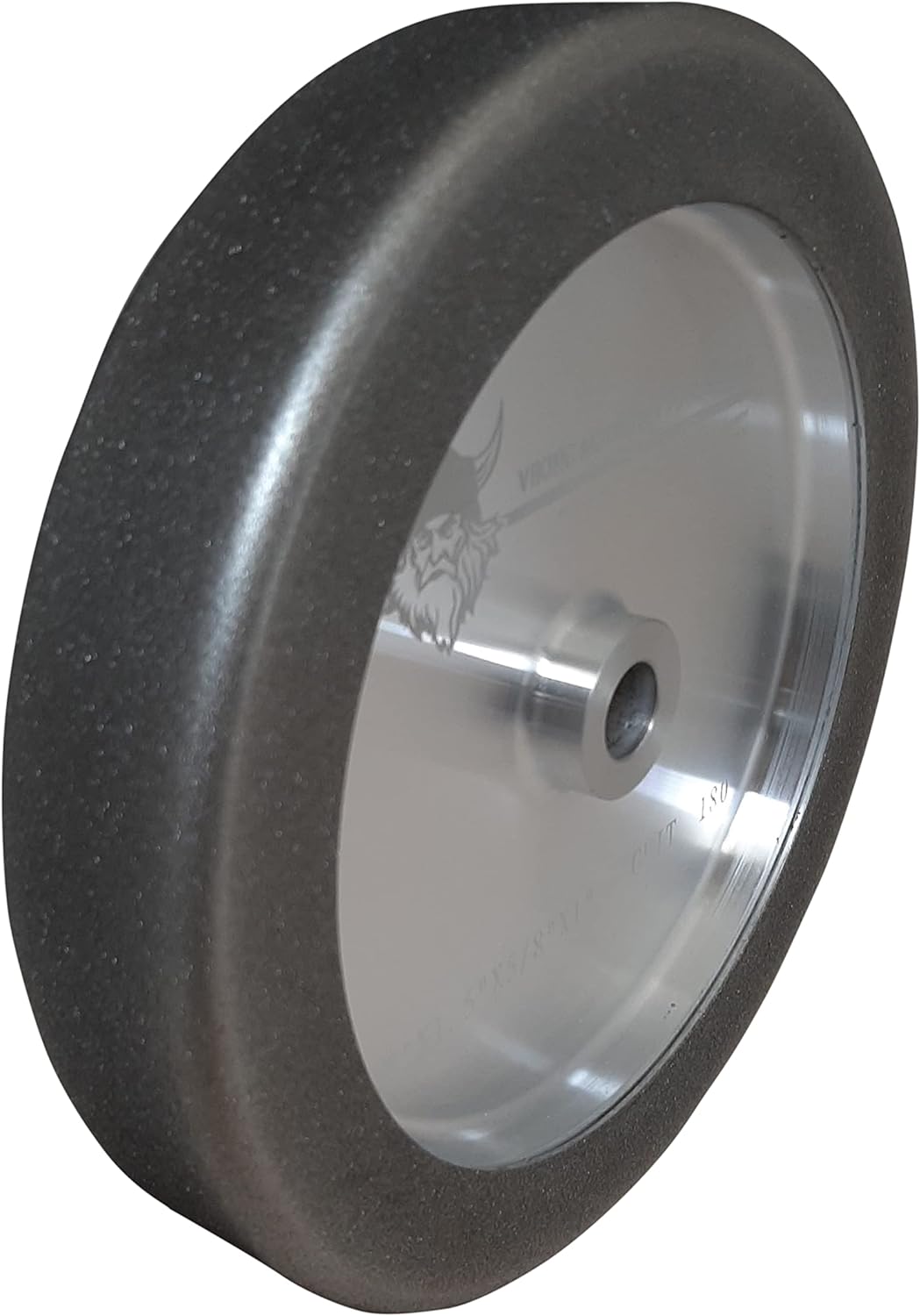 VMTW Precision Made Solid Aluminum body 180 grit 8 inch diameter by 1.5 inch wide with CBN on the face and 1 Inch of CBN on each side. Corners 1/4R. For 5/8 inch shaft.