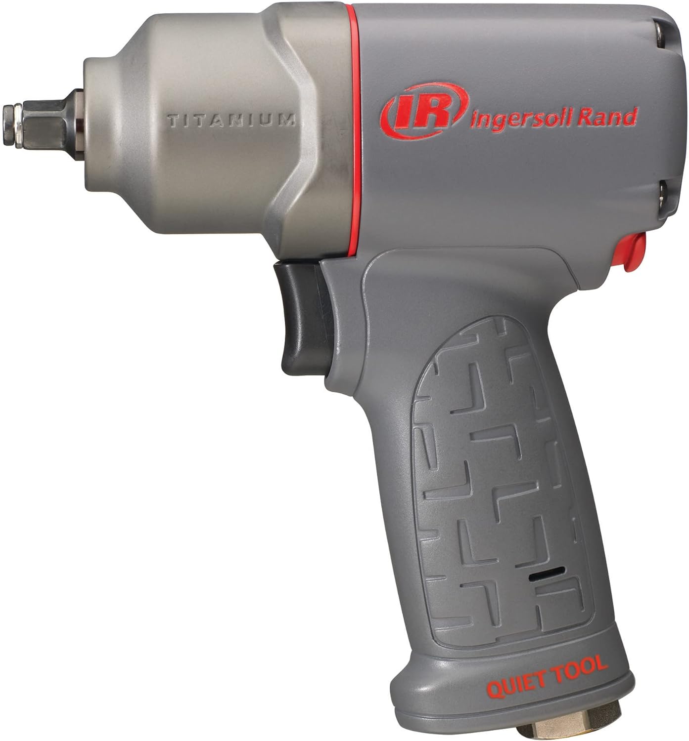 Ingersoll Rand 2115TiMAX 3/8” Drive Air Impact Wrench, Gray  3101G Air Die Grinder Edge Series – 1/4, Heavy Duty, Right Angle, Ergonomic Grip, Ball Bearing Construction, Lightweight Tool, Black