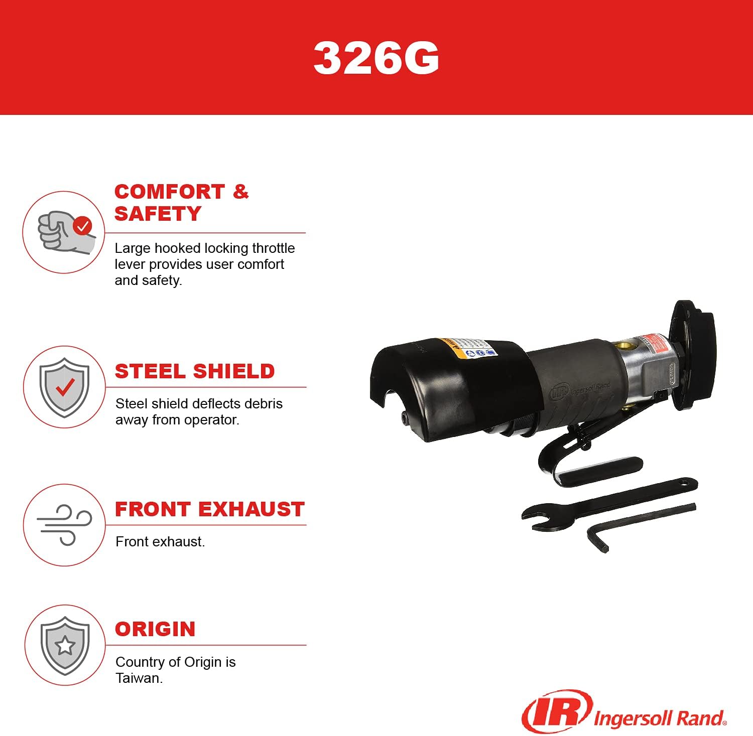 Ingersoll Rand 326G Cut-Off Air Tool, 3 Wheel, 20000rpm