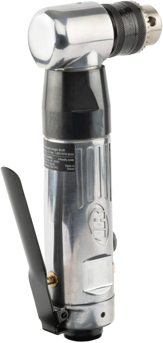 Ingersoll Rand 7807R-A - 3/8 Keyed Chuck, Right Angle Reversible Air Drill, 1800 RPM, 0.33 HP
