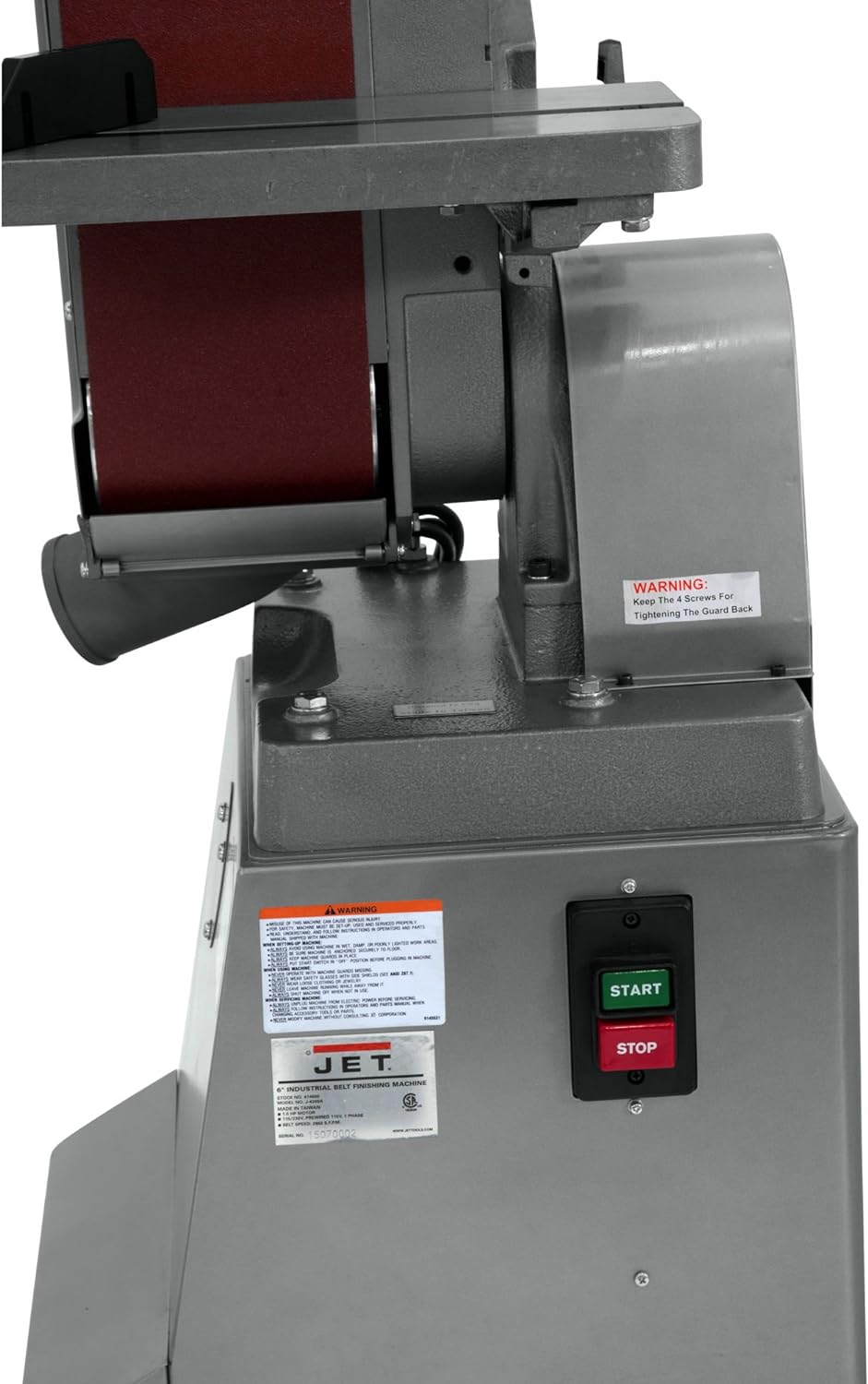 JET 6 x 48 Industrial Belt Sander, 1-1/2 HP, 3Ph 230/460V (J-4301A)