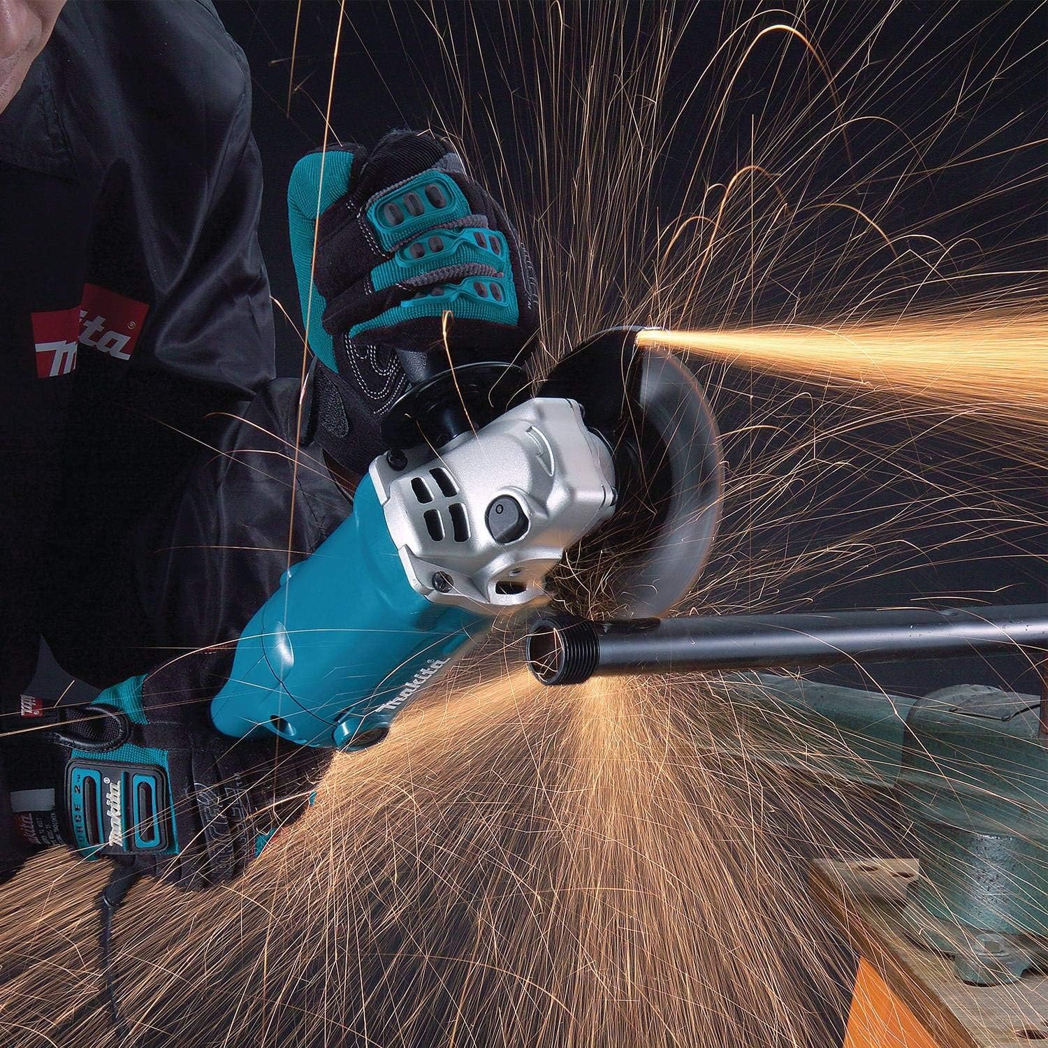 Makita GA5020Y 5 SJS Angle Grinder, with AC/Dc Switch, Blue