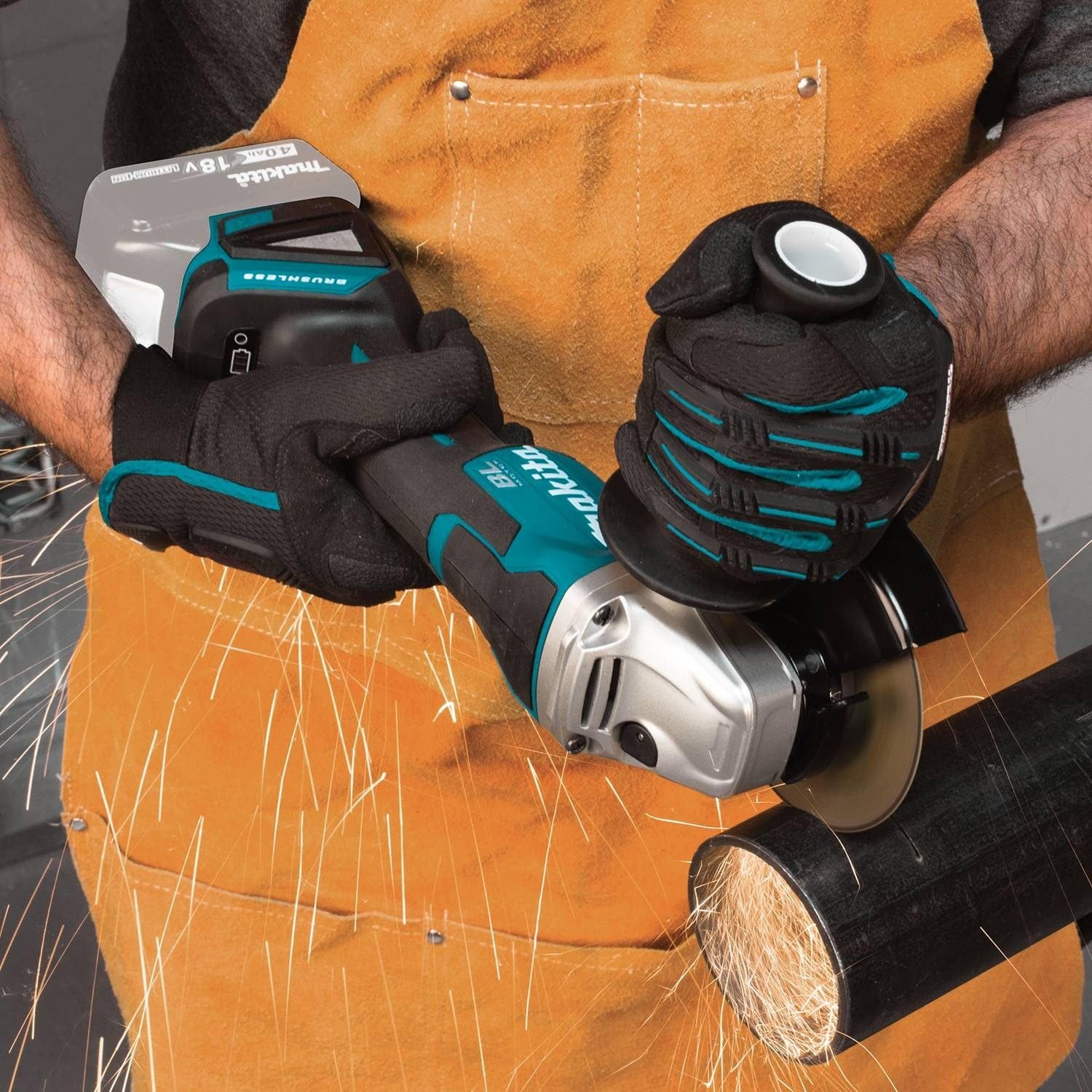 Makita XAG11Z 18V LXT® Lithium-Ion Brushless Cordless 4-1/2” / 5 Paddle Switch Cut-Off/Angle Grinder, with Electric Brake, Tool Only