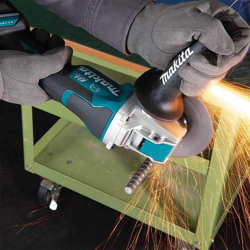 Makita XAG26Z-R 18V LXT X-LOCK Paddle Switch Brushless Lithium-Ion 4-1/2 in. / 5 in. Cordless Angle Grinder with AFT (Tool Only) (Renewed)