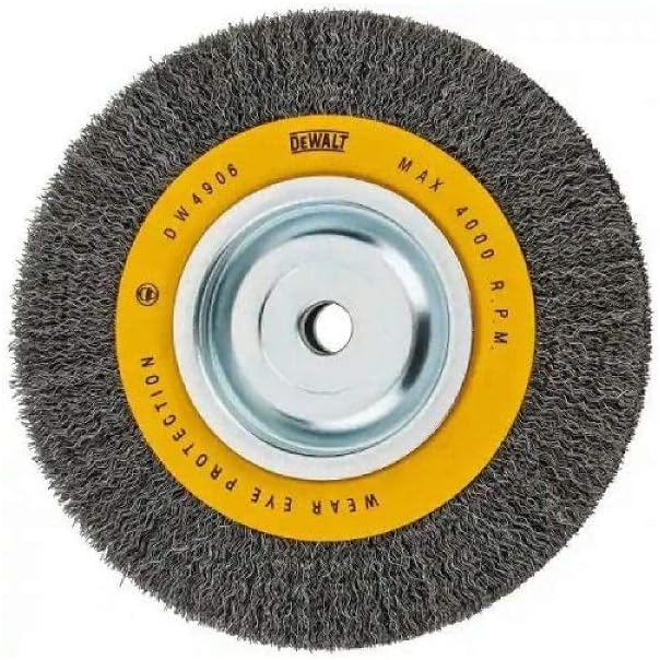 DEWALT Wire Wheel for Bench Grinder, Crimped Wire, 6-Inch