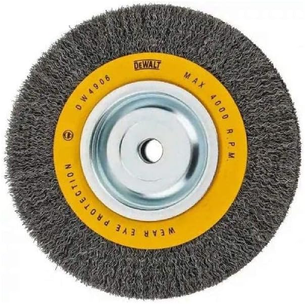 DEWALT Wire Wheel for Bench Grinder, Crimped Wire, 6-Inch