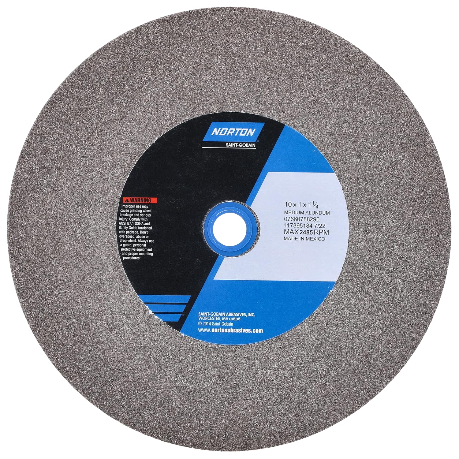 Grinding Wheel, T1, 10x1x1.25, 60/80, Brown