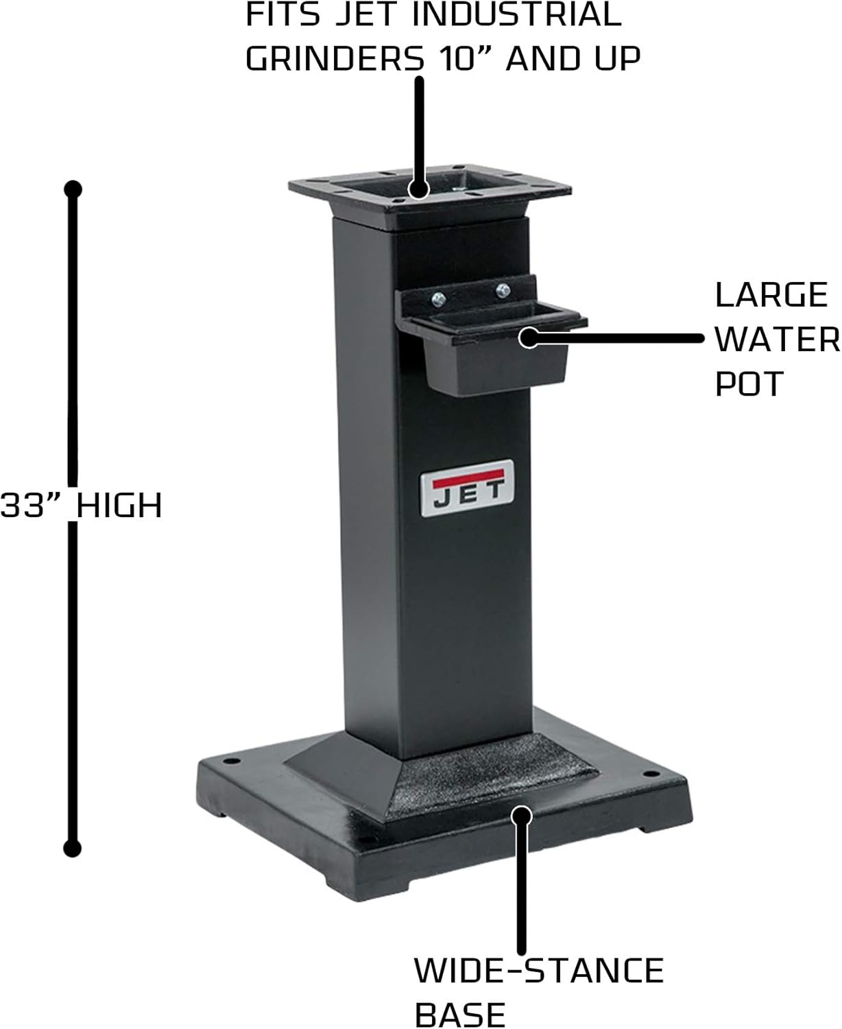 JET 578173 Bench Grinder Stand (fits JET 10 and 12 Grinders)