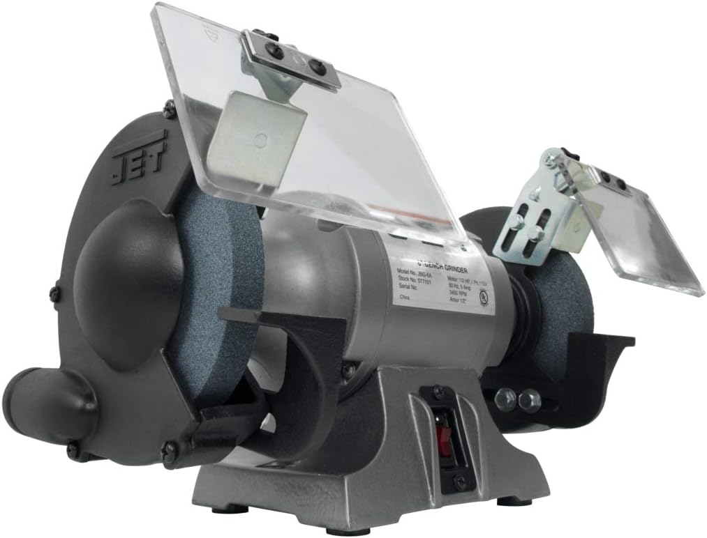 JET 6-Inch Bench Grinder, 3450 RPM, 1/4 HP, 1Ph 115V (Model JBG-6A)