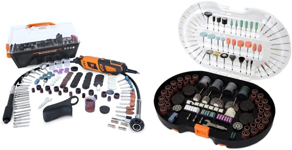 WEN 23072 Variable Speed Lithium-Ion Cordless Rotary Tool Kit with 24-Piece Accessory Set, Charger, and Carrying Case  230282A 282-Piece Rotary Tool Accessory Kit with Carrying Case