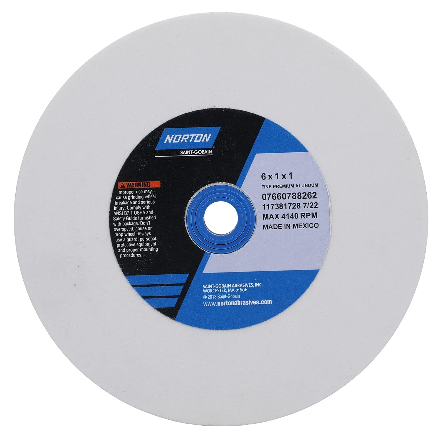 Grinding Wheel, T1, 6x1x1, AO, 100G, White