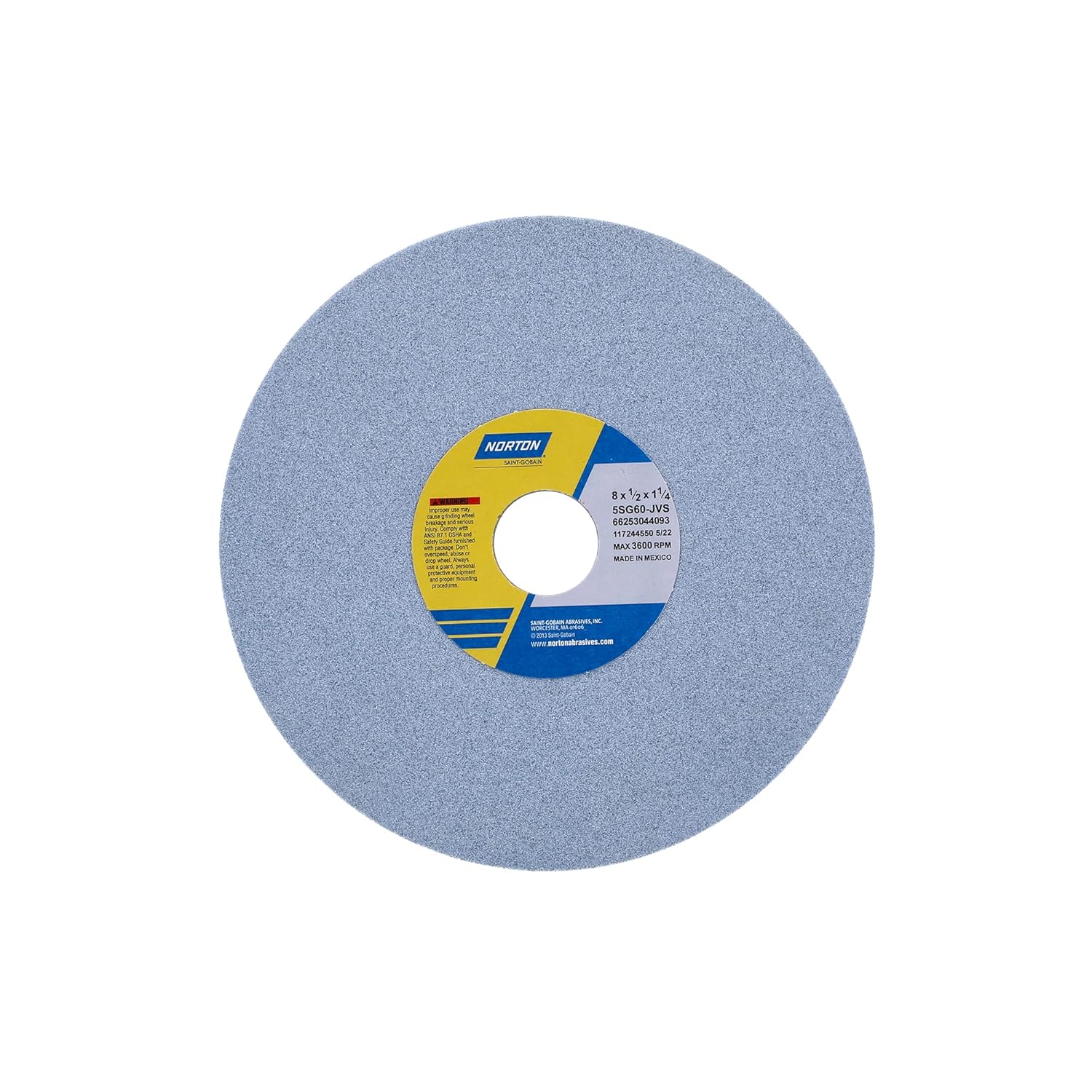 Grinding Wheel, T1, 8x1/2x1.25, CA, 60G, PK5