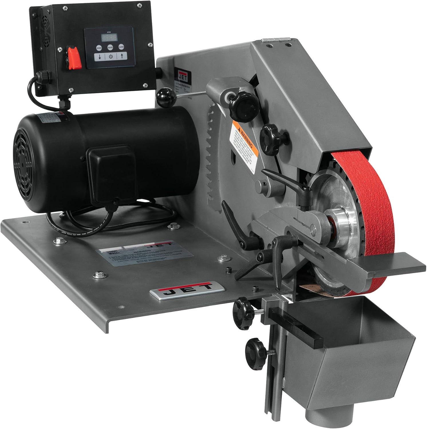 JET 2 x 72 Square Wheel Belt Grinder, Variable Speed, 1 HP, 3Ph 115/230V (SWG-272VS)