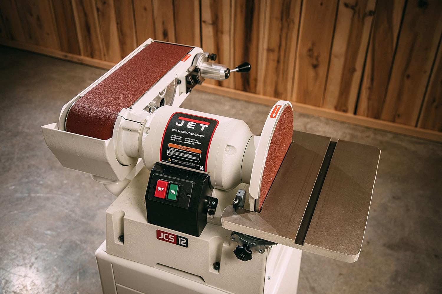 JET Benchtop 6 x 48 Belt and 12 Disc Sander, 1-1/2 HP, 115/230V 1Ph (Model JSG-6DC)