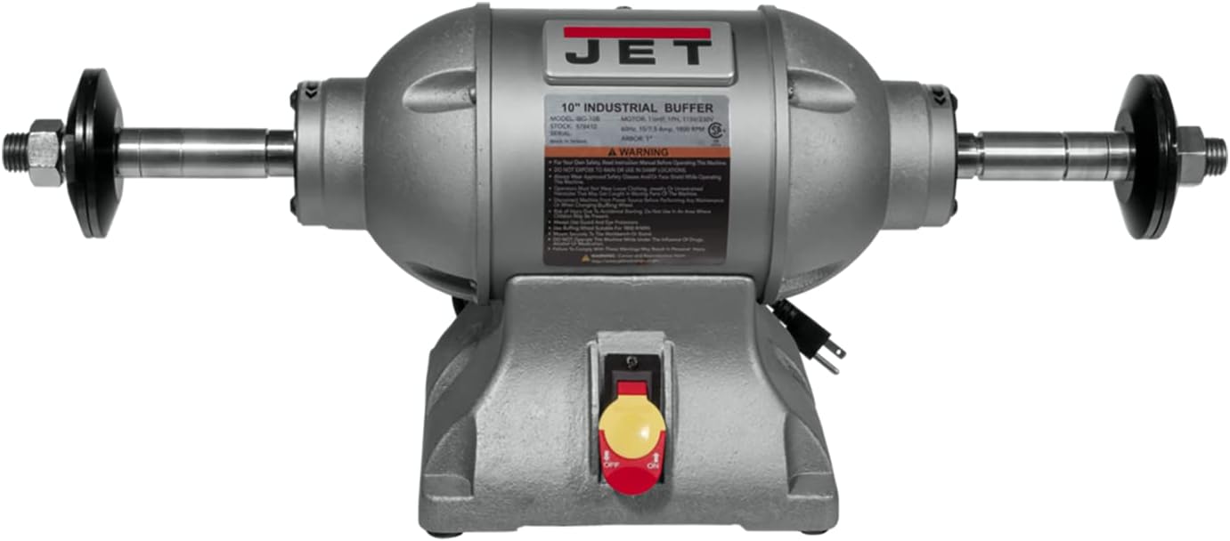 JET IBG-10SSB, 10-Inch Industrial Buffer, 115V 1PH (578410) and JET IBG-Stand (578172)